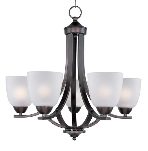 Axis Five Light Chandelier in Oil Rubbed Bronze
