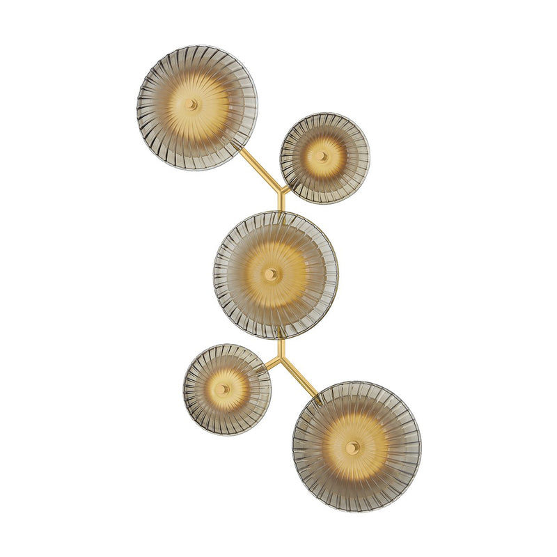 Birmingham 5-Light Wall Sconce in Vintage Polished Brass