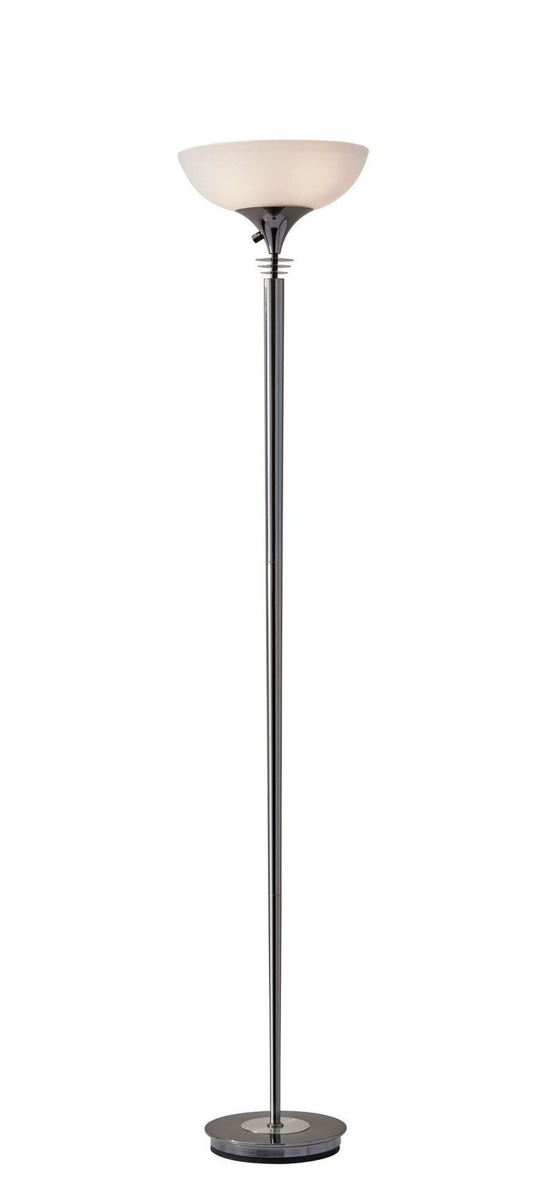 Metropolis 2-Light Torchiere Floor Lamp in Black Nickel