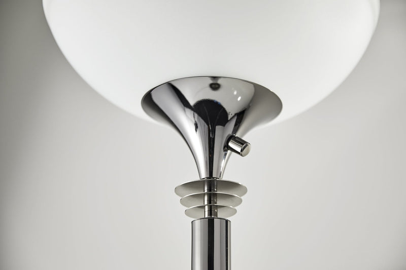 Metropolis 2-Light Torchiere Floor Lamp in Black Nickel