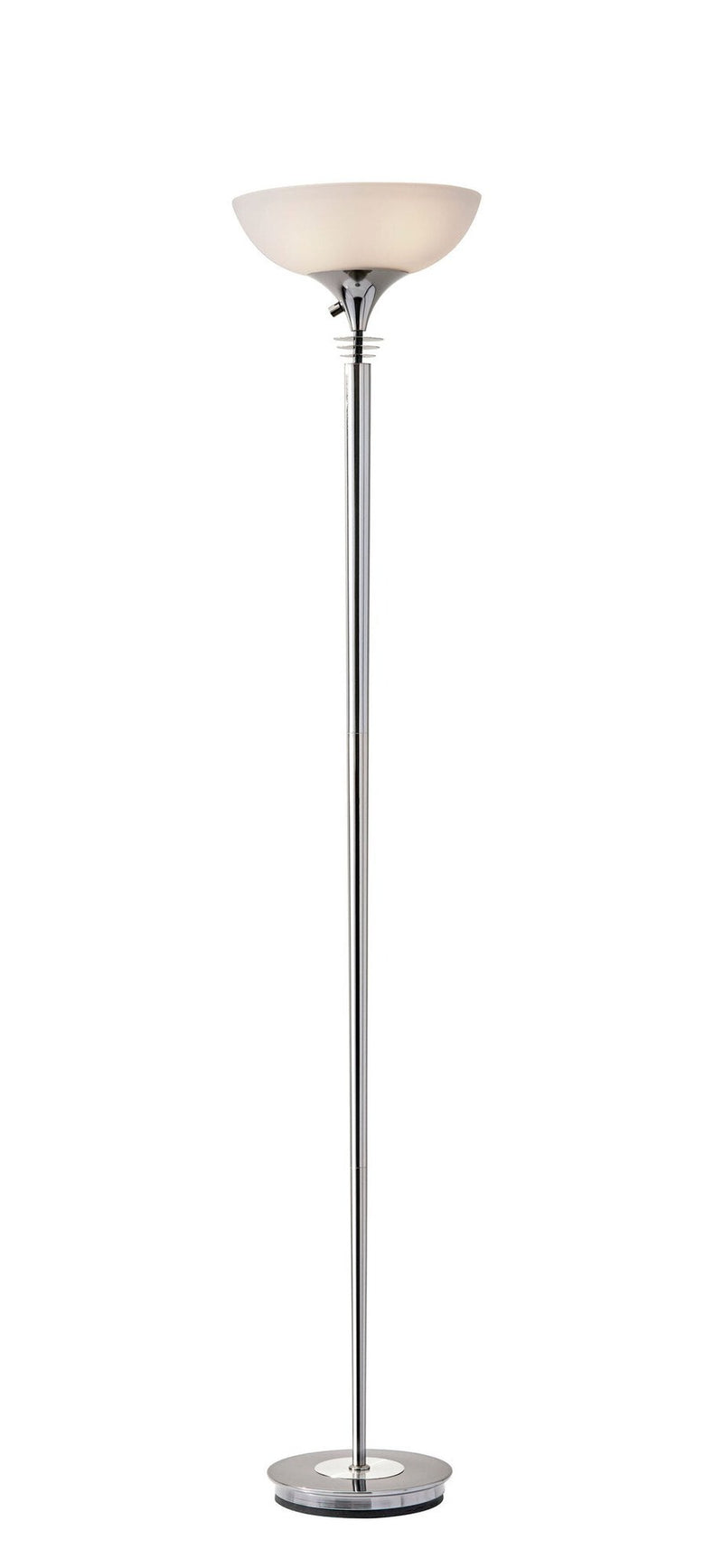 Metropolis 2-Light Torchiere Floor Lamp in Chrome