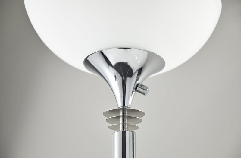 Metropolis 2-Light Torchiere Floor Lamp in Chrome