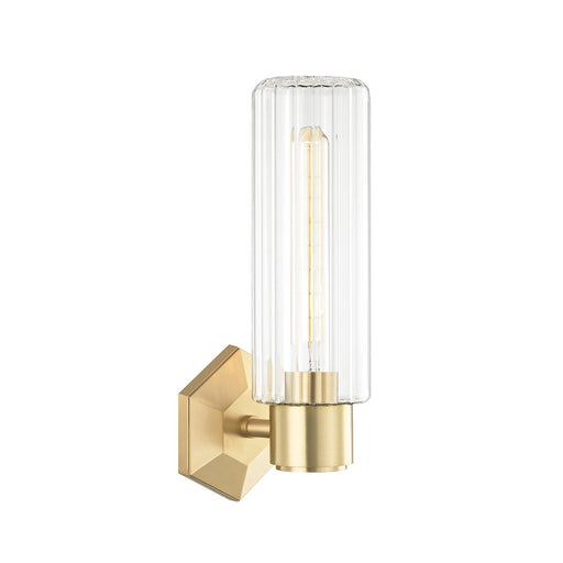 Roebling Bath Sconce in Aged Brass