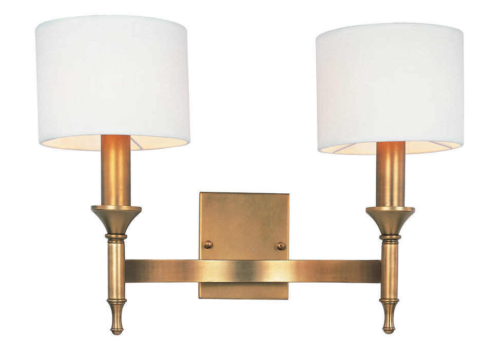 Fairmont 2-Light Wall Sconce in Natural Aged Brass - Lamps Expo