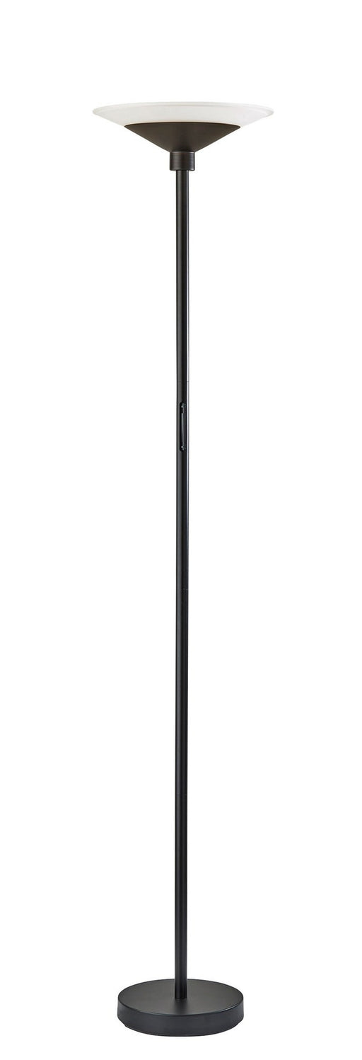 Solar LED Torchiere Floor Lamp in Black