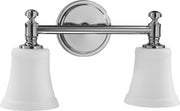 Rossington 2 Light Glass Vanity in Chrome