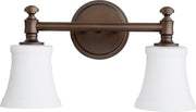Rossington 2 Light Glass Vanity in Oiled Bronze