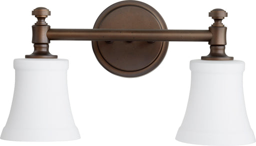 Rossington 2 Light Glass Vanity in Oiled Bronze