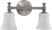 Rossington 2 Light Vanity in Satin Nickel