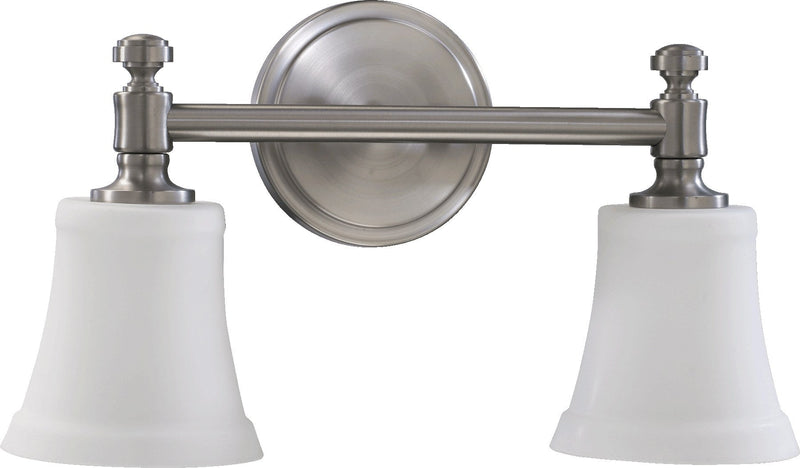 Rossington 2 Light Vanity in Satin Nickel