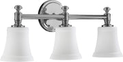 Rossington 3 Light Glass Vanity in Chrome
