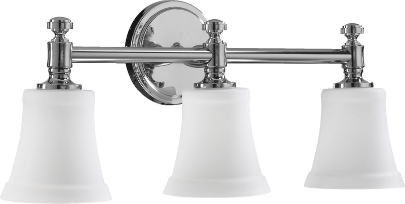 Rossington 3 Light Glass Vanity in Chrome