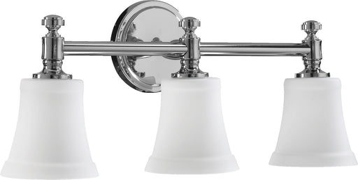 Rossington 3 Light Glass Vanity in Chrome