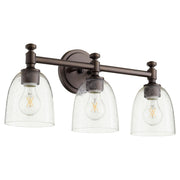 Rossington 3 Light Glass Vanity in Oiled Bronze