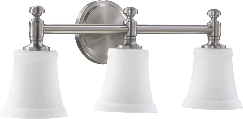 Rossington 3 Light Vanity in Satin Nickel