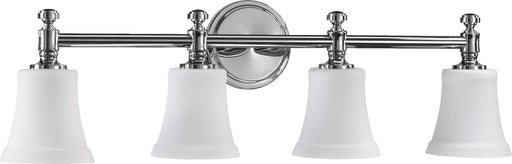 Rossington 4 Light Glass Vanity in Chrome