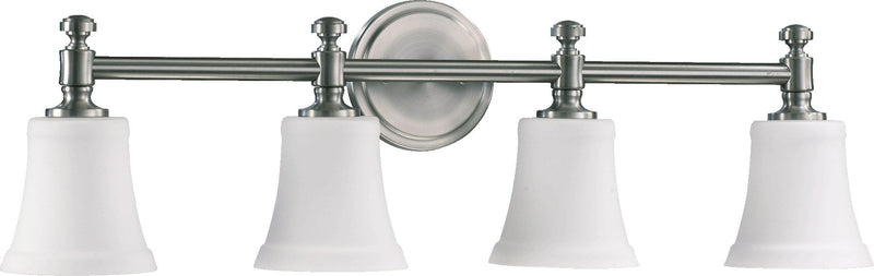 Rossington 4 Light Vanity in Satin Nickel
