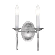 Williamsburgh 2-Light 9.5" Wall Sconce in Brushed Nickel