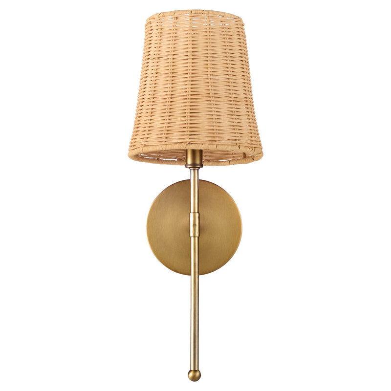Fairview 1 Light Wall Sconce in Brushed Brass