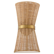 Fairview 2 Light Wall Sconce in Brushed Brass