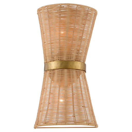 Fairview 2 Light Wall Sconce in Brushed Brass