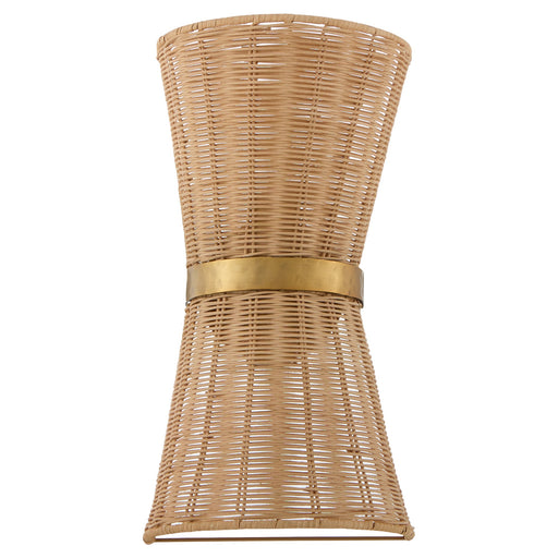 Fairview 2 Light Wall Sconce in Brushed Brass