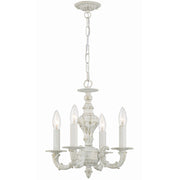 Paris Market 4 Light 13.5" Chandelier in Antique White
