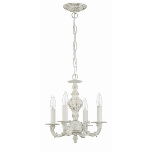Paris Market 4 Light 13.5" Chandelier in Antique White