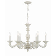 Paris Market 6 Light 28" Chandelier in Antique White