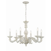 Paris Market 6 Light 28" Chandelier in Antique White