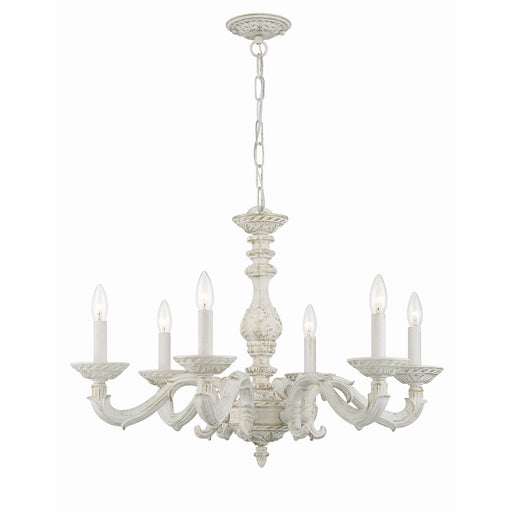 Paris Market 6 Light 28" Chandelier in Antique White