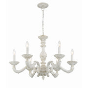 Paris Market 6 Light 28" Chandelier in Antique White