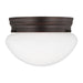 Webster One Light Flush Mount in Bronze