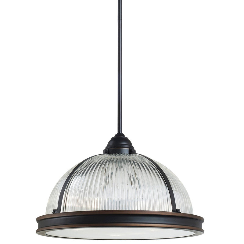 Pratt Street Prismatic 3-Light Pendant in Autumn Bronze