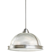 Pratt Street Prismatic 3-Light Pendant in Brushed Nickel