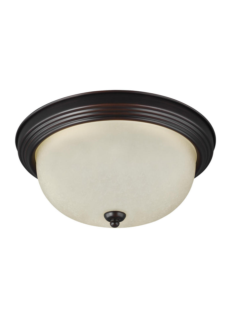 Geary One Light Flush Mount in Bronze