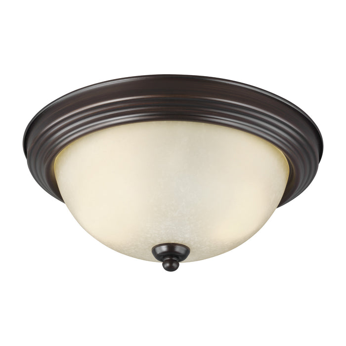 Geary Two Light Flush Mount in Bronze