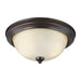 Geary Two Light Flush Mount in Bronze