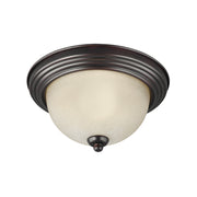Geary Three Light Flush Mount in Bronze