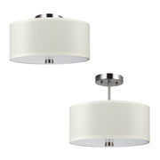 Dayna 2-Light Convertible Pendant in Brushed Nickel
