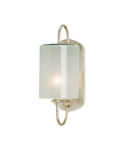 Glacier Wall Sconce in Silver Leaf / Frosted White