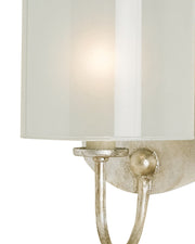 Glacier Wall Sconce in Silver Leaf / Frosted White