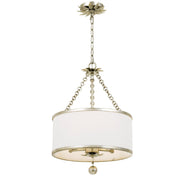 Broche 3 Light 14" Chandelier in Antique Silver
