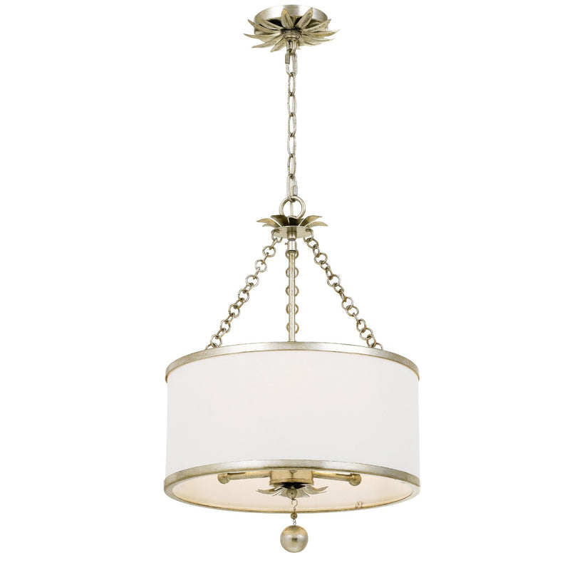 Broche 3 Light 14" Chandelier in Antique Silver