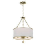 Broche 3 Light 14" Chandelier in Antique Silver