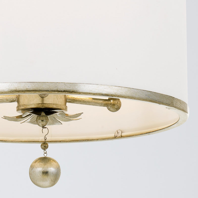 Broche 3 Light 14" Chandelier in Antique Silver