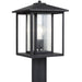 Hunnington One Light Outdoor Post Lantern in Black