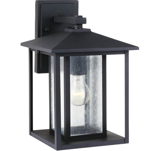 Hunnington One Light Outdoor Wall Lantern in Black