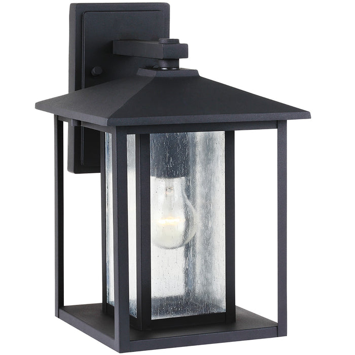 Hunnington One Light Outdoor Wall Lantern in Black