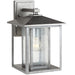 Hunnington One Light Outdoor Wall Lantern in Weathered Pewter
